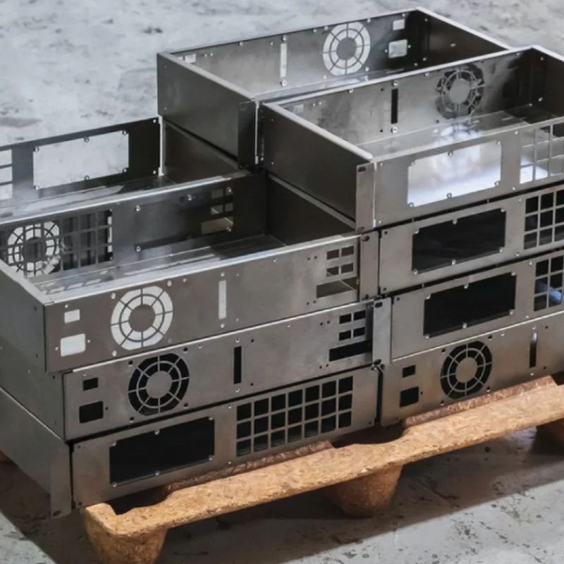 Precision CNC aluminum enclosure for custom electronic components.
