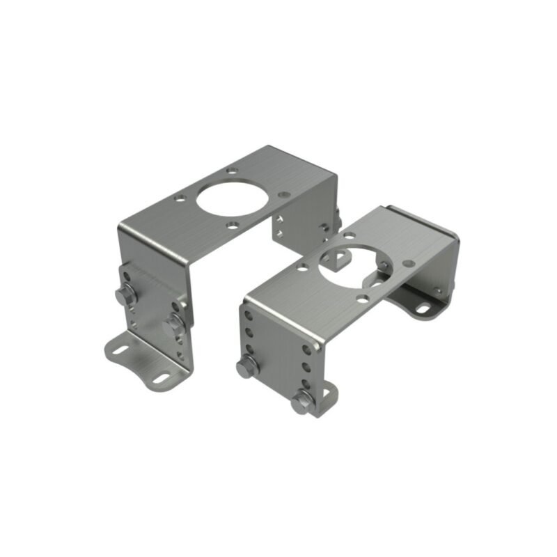 Custom-machined aluminum bracket with high dimensional accuracy.