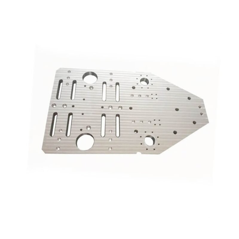 Custom CNC aluminum panel for control system or smart locking mechanism.