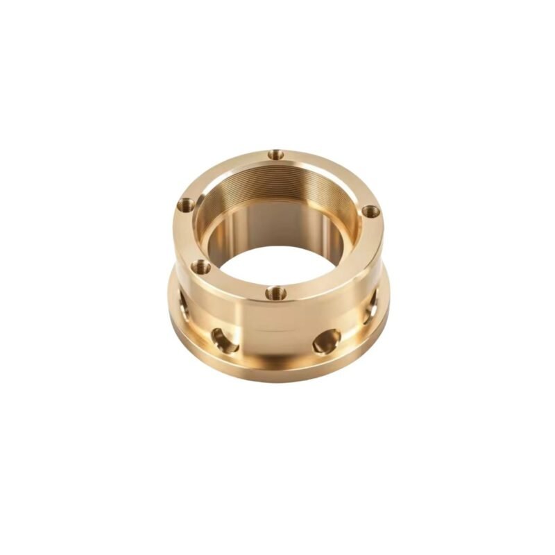 Custom brass valve block for plumbing systems.