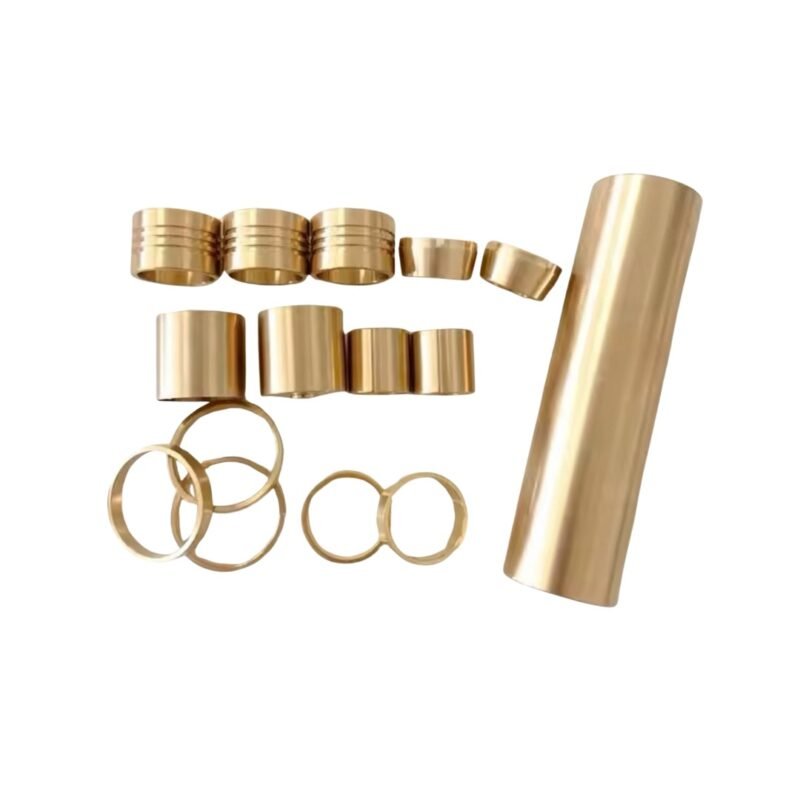 Precision brass threaded connector turned by CNC lathe.