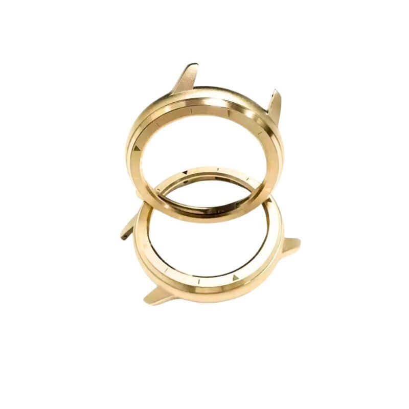 Decorative CNC machined brass component.