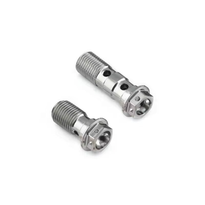 Precision-turned titanium screw for medical surgical assemblies.
