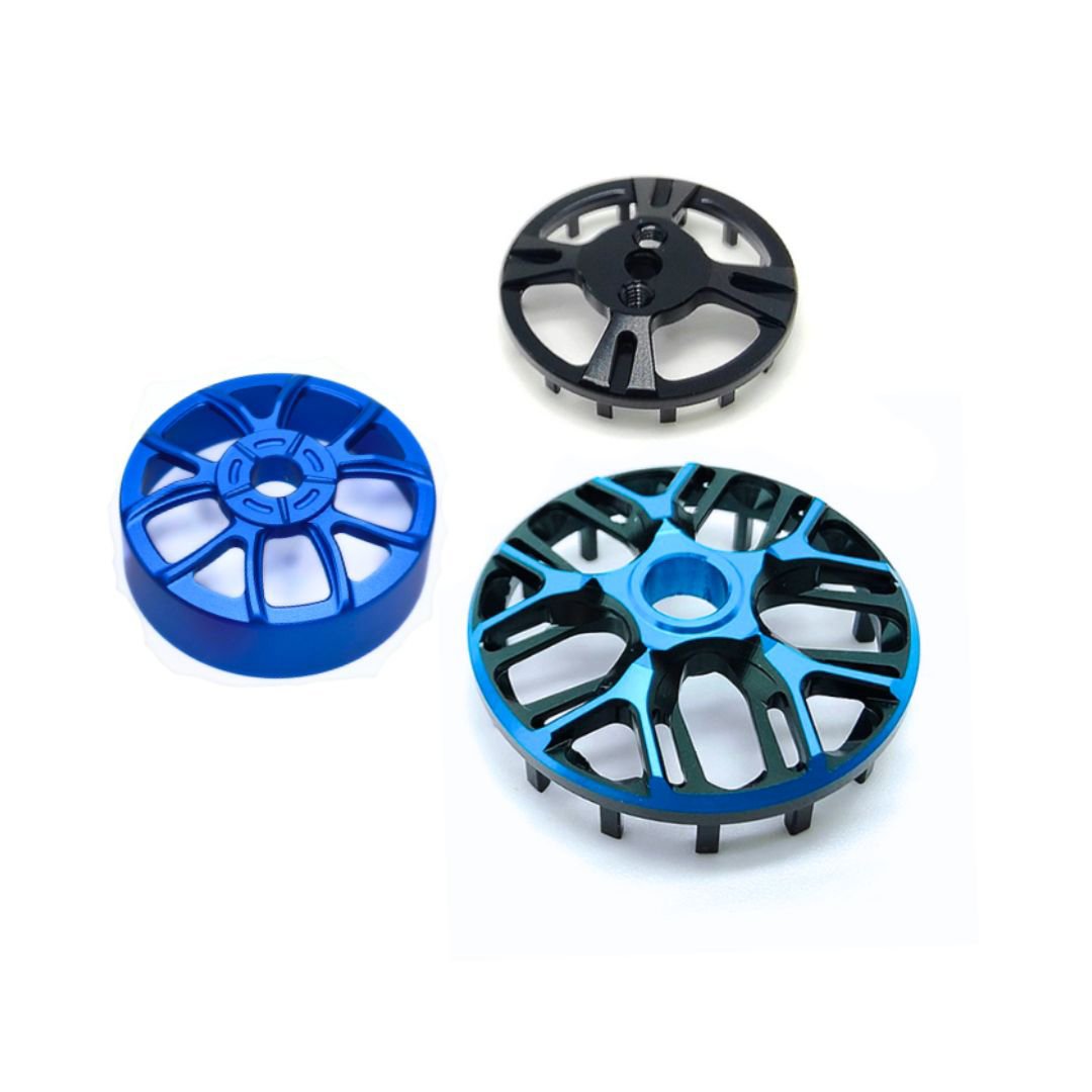 UAV motor structural components with aluminum rotor housing and CNC machined brushless motor parts
