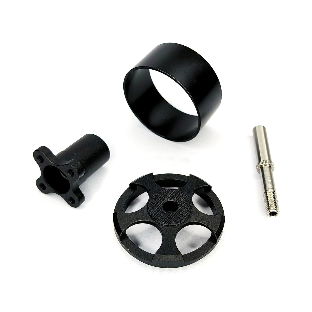 Custom UAV motor parts with aluminum motor shell, rotor bell and CNC machined drone motor components