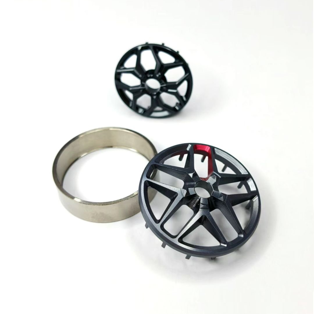 Brushless motor metal components including rotor shaft, rotor cover and stator base CNC machined for UAV motors